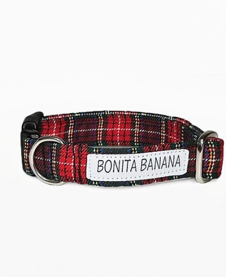 COLLAR TARTÁN ROJO