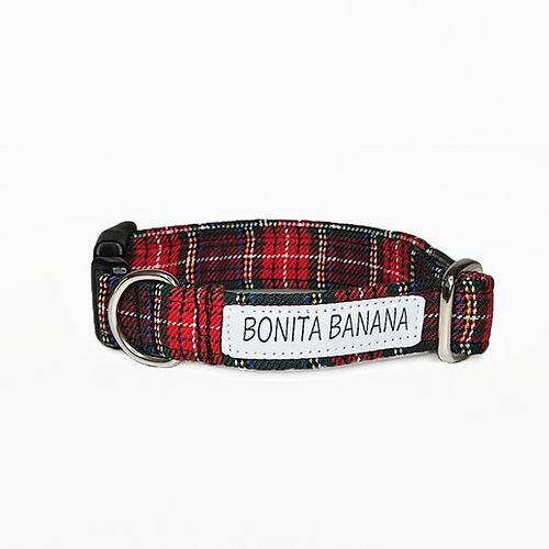 COLLAR TARTÁN ROJO